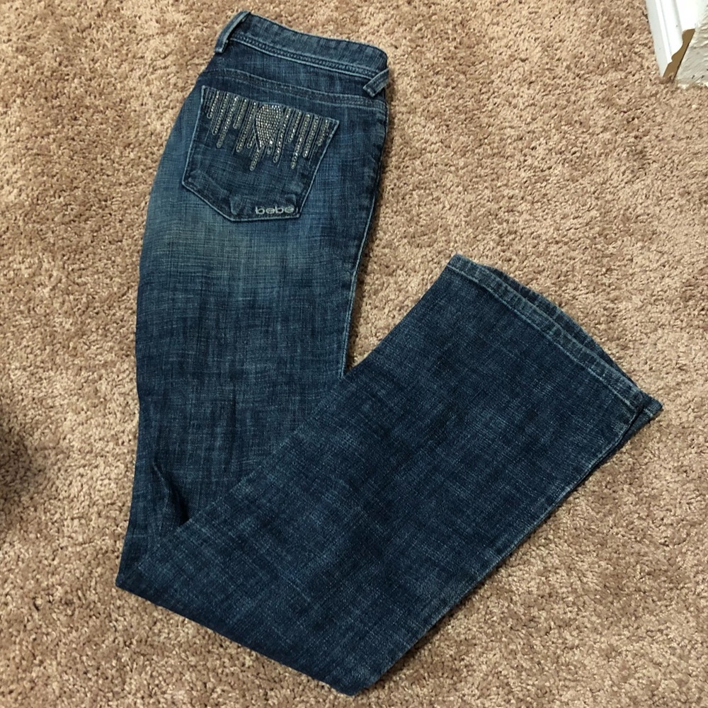 bebe flare jeans. size 25